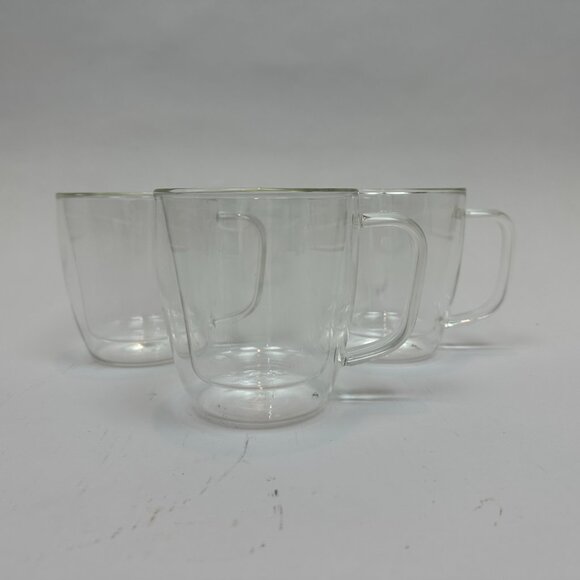 NEW - 3 -ZWILLING J.A. Henckels Sorrento Plus Double-Wall Glass Coffee Mug Set - Picture 5 of 11